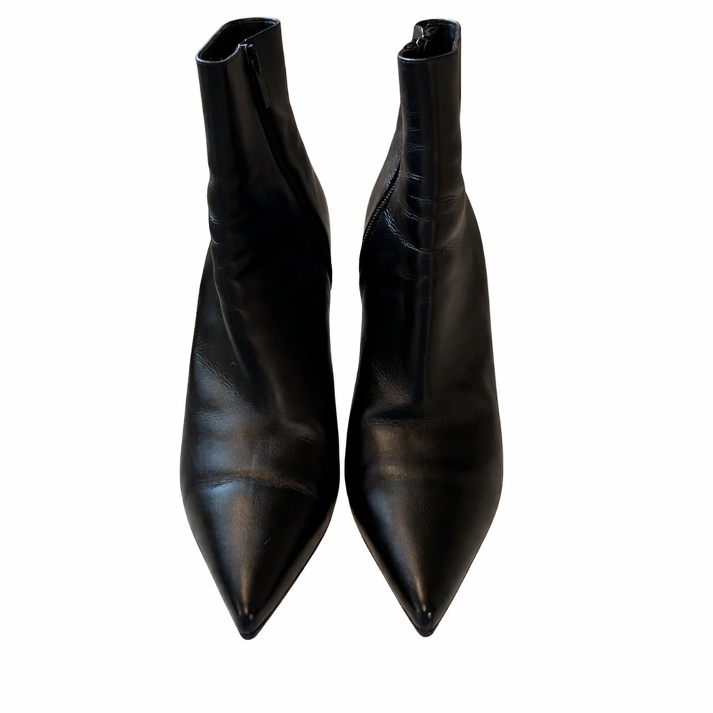 Christian Louboutin Black Pointed Toe Ankle Boots Red Sole Size 9.5– Authentic